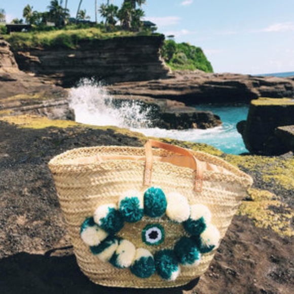 Handwoven Moroccan Evil Eye Bag - Picture 4 of 5